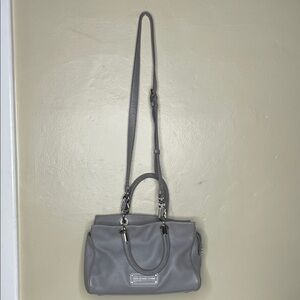 MARC By MARC JACOBS Crossbody Hand Bag Leather TOO HOT to HANDLE Gray & Silver